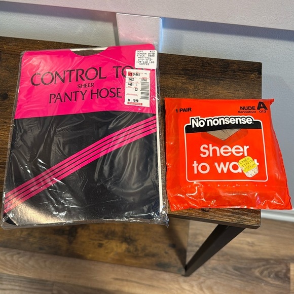 Vintage Woman Pantyhose Lot of 2 Mixed new* - Picture 1 of 6